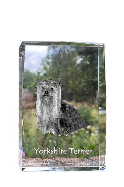 Art - Dog Art-Dog Cristal Mare cu Margini Decorative Yorkshire Terrier cu Gra...