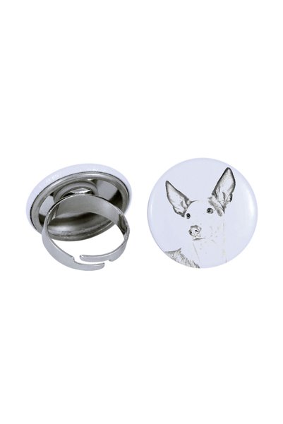 Art - Dog Inel Art-Dog Ibizan Hound cu imagine de câine - Metal acoperit cu f...