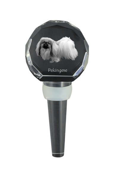 Art - Dog Dop de sticlă din cristal Art-Dog, Pekingese cu gravură de câine