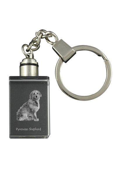 Art - Dog Breloc de cristal Art-Dog cu câine piei de Pirenei, gravat