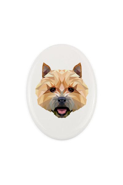 Art - Dog Placă ceramică decorativă Art-Dog Norwich Terrier cu design geometr...