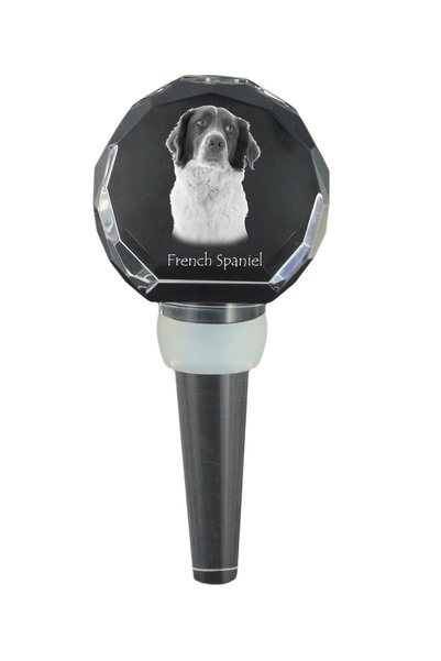 Art - Dog Dop de sticlă din cristal Art-Dog, spaniol francez cu gravură de câine