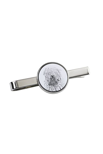 Art - Dog Art-Dog Agrafă de cravată Komondor cu imprimeu de câine - Metal rez...