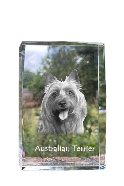 Art - Dog Art-Dog Cristal mare cu margini decorative, Terrier Australian cu g...