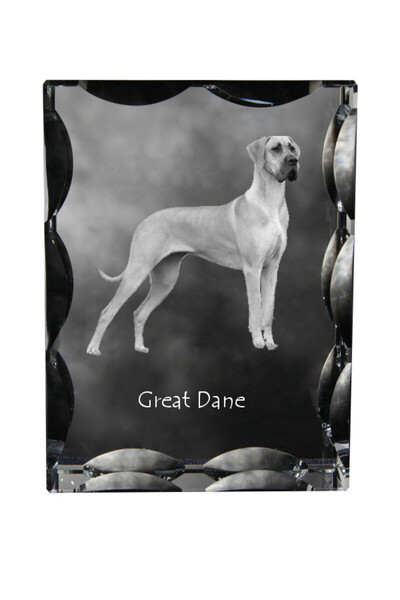 Art - Dog Art-Dog Cristal dreptunghiular cu margini decorative, Dog German cu...