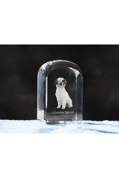 Art - Dog Prespapier de cristal Art-Dog Clumber Spaniel cu gravură de câine -...