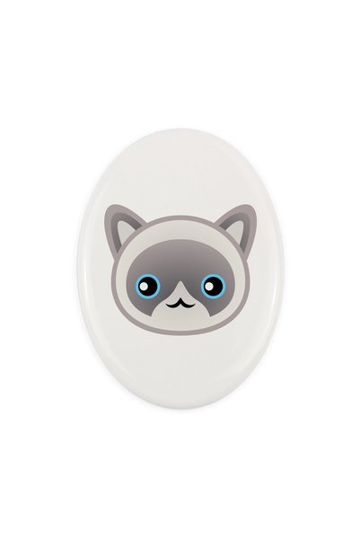 Art - Dog Placă comemorativă ceramică Art-Dog Ragdoll Cat cu ilustrație de pi...