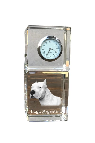 Art - Dog Ceas de cristal Art-Dog Dogo Argentino, de masă, cu gravură cu câine