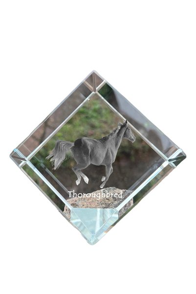 Art - Dog Prespapier Cub de Cristal Art-Dog, Ponei Purceac cu Gravură de Cal ...
