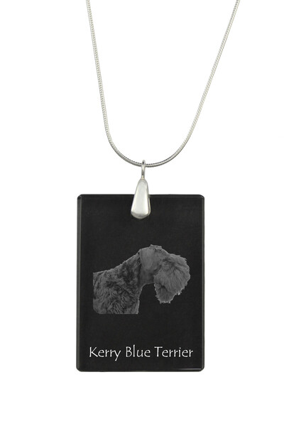 Art - Dog Colier cu pandantiv de cristal Art-Dog pe lanț placat cu argint, Ke...