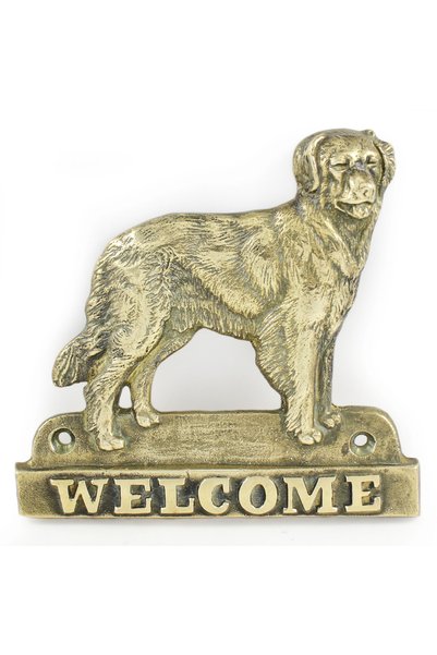 Art - Dog Placă de ușă din alamă Art-Dog Hovawart 'Welcome' - Câine și inscri...