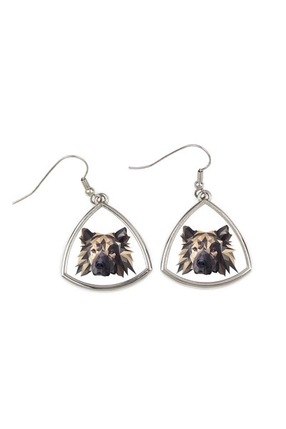 Art - Dog Cercei Art-Dog Eurasier cu portret geometric de câine - Bijuterii e...