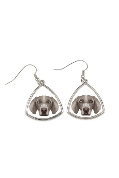 Art - Dog Cercei Art-Dog Weimaraner cu portret geometric de câine - Bijuterii...