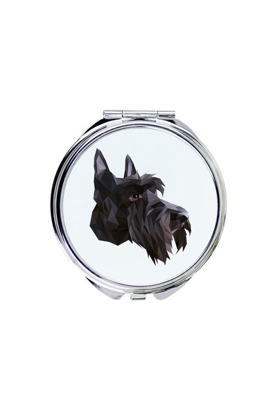 Art - Dog Art-Dog Oglindă de buzunar Scottish Terrier cu design geometric cu ...