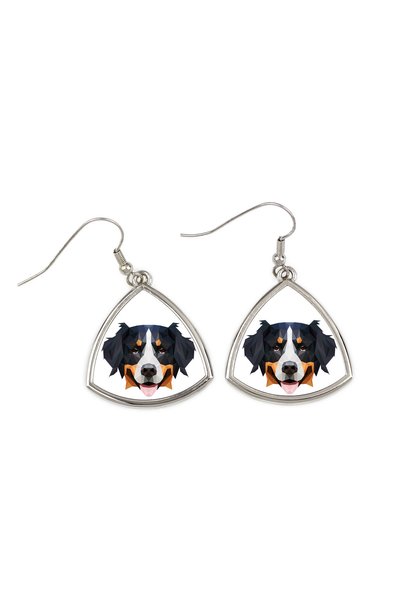 Art - Dog Cercei Art-Dog Câine de Munte Bernese cu Portret Geometric de Câine...