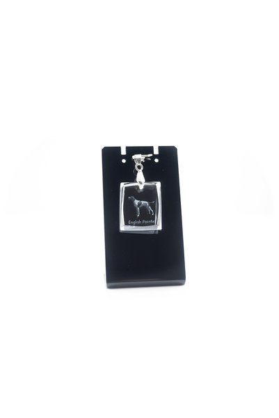 Art - Dog Colier cu pandantiv de cristal Art-Dog English Pointer, cu gravură ...