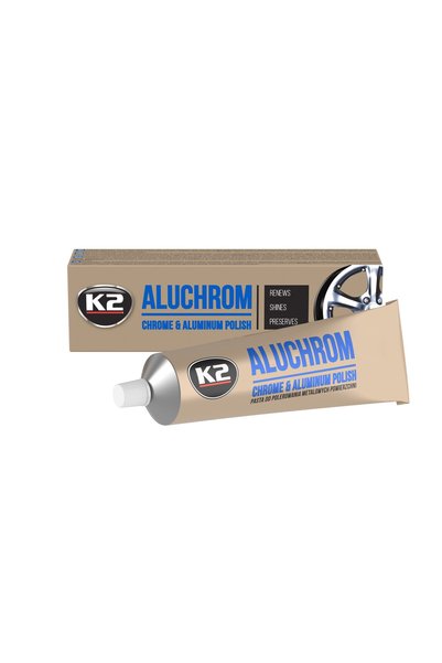 K2 PASTĂ PENTRU LUSTRUIREA SUPRAFEȚELOR CROMATE ALUCHROM, 120 G
