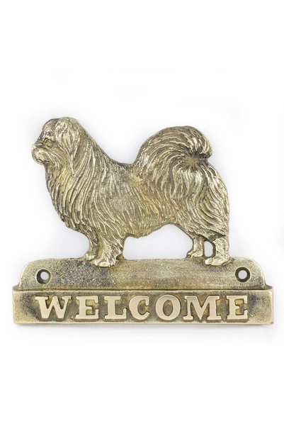 Art - Dog Art-Dog Semn de ușă din alamă cu inscripția 'Welcome' pentru Spanie...