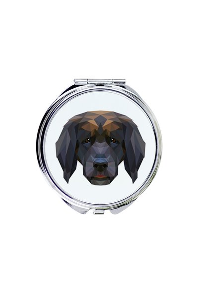 Art - Dog Art-Dog Oglindă de buzunar Leonberger cu design geometric cu câine ...