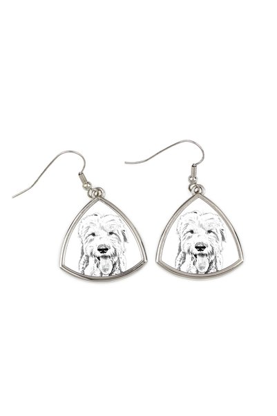 Art - Dog Cercei Art-Dog Old English Sheepdog cu imprimeu de câine - Cercei p...