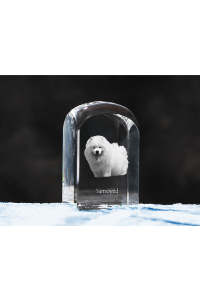 Art - Dog Prespapier de cristal Art-Dog Samoyed cu gravură de câine - Cristal...