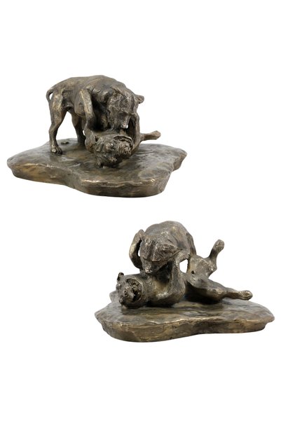 Art - Dog Art-Dog American Pit Bull Terrier Figurină din bronz turnat la rece...