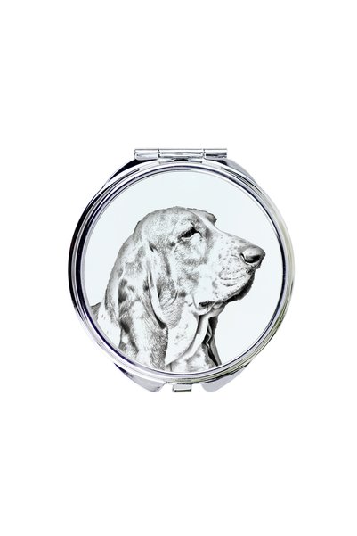 Art - Dog Art-Dog Oglindă de buzunar Basset Hound cu imprimeu de câine - Ogli...