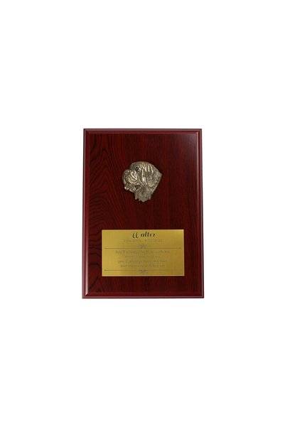 Art - Dog Placă comemorativă Art-Dog Saint Bernard cu bas-relief din bronz pe...