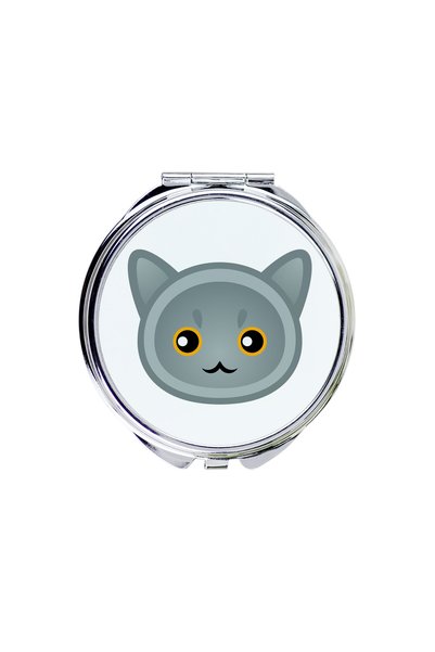 Art - Dog Art-Dog Oglindă de buzunar British Shorthair cu ilustrație de pisică