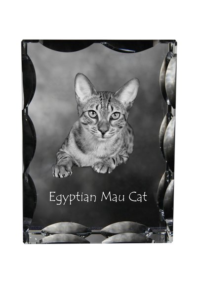 Art - Dog Art-Dog Cristal dreptunghiular cu margini decorative, Egyptian Mau ...