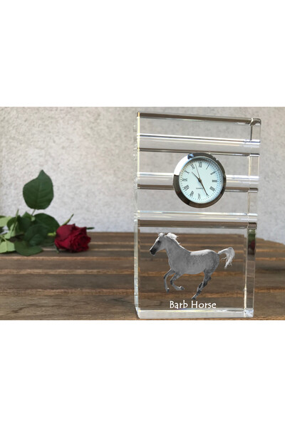 Art - Dog Ceas de cristal Art-Dog Barb Horse, de masă, cu gravură de cal