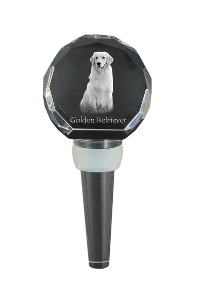 Art - Dog Dop de sticlă din cristal Art-Dog, Golden Retriever cu gravură de c...