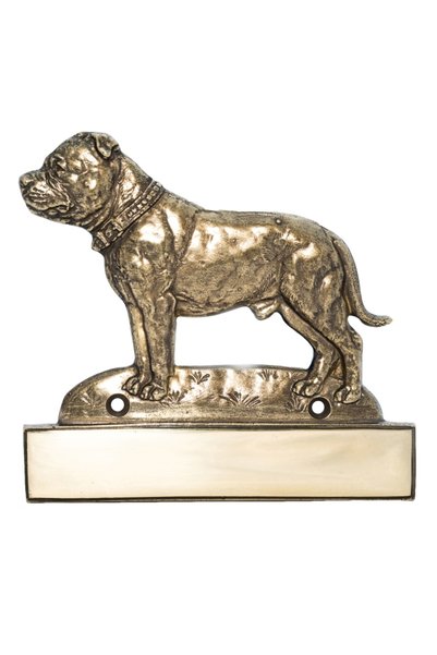 Art - Dog Placă de ușă din alamă Art-Dog American Staffordshire Terrier cu gr...