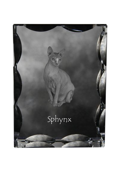 Art - Dog Art-Dog Cristal dreptunghiular cu margini decorative Pisică Sfincs ...