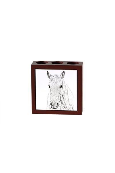 Art - Dog Art-Dog Suport de pixuri din lemn cu cal de Camargue și imprimeu de...