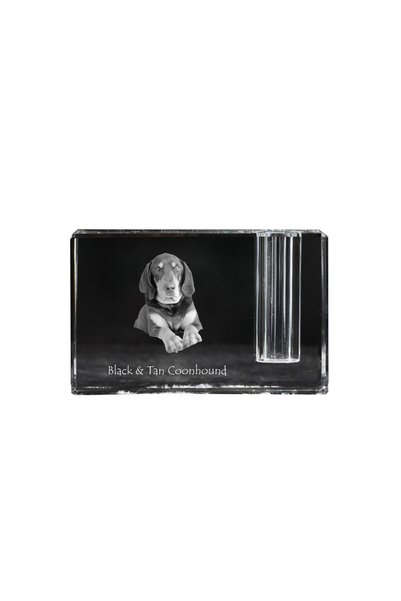 Art - Dog Suport de pixuri din cristal Art-Dog Black and Tan Coonhound cu gra...