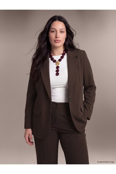 LC Waikiki LCW Curve Brown Double-Layer Face Fabric Classic Comfort & Relax W...