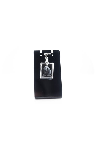 Art - Dog Colier cu pandantiv de cristal Art-Dog Afghan Hound, cu gravură de ...