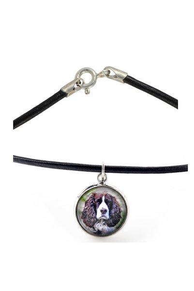 Art - Dog Colier Art-Dog cu Springer Spaniel Englez și fotografie cu câine