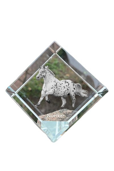 Art - Dog Prespapier Cub de Cristal Art-Dog, Cal Noriker cu Gravură de Cal - ...