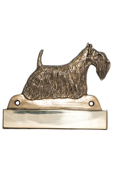 Art - Dog Placă de ușă din alamă Art-Dog Scottish Terrier cu gravură inclusă