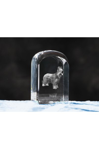Art - Dog Prespapier de cristal Art-Dog Briard cu gravură de câine - Cristal ...