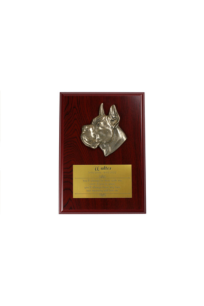 Art - Dog Placă comemorativă Art-Dog cu Dachshund Mare și bas-relief din bron...