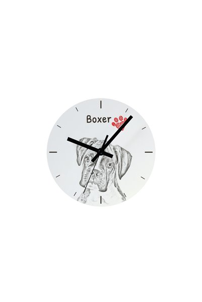 Art - Dog Ceas de perete Art-Dog Boxer cu imprimeu de câine - Cadran din MDF,...