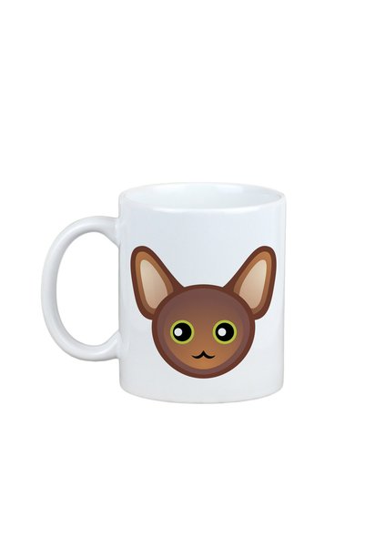 Art - Dog Cană Art-Dog Oriental Shorthair cu ilustrație de pisică - Cană cera...