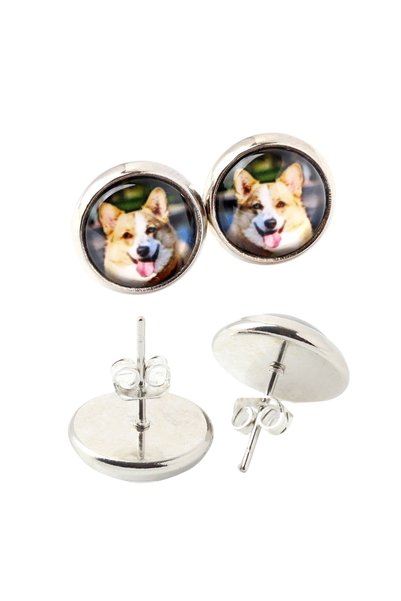 Art - Dog Cardigan Art-Dog, cercei Corgi Welsh cu fotografie de câine