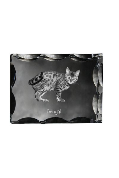 Art - Dog Art-Dog Cristal dreptunghiular cu margini decorative, pisică Bengal...