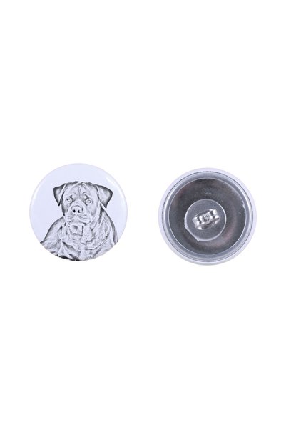 Art - Dog Cercei rotunzi Art-Dog cu Rottweiler și imagine de câine - Metal ac...