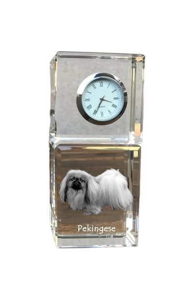 Art - Dog Ceas de cristal Art-Dog Pekingese, de masă, cu gravură cu câine