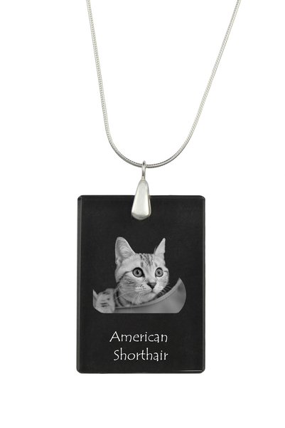 Art - Dog Colier cu pandantiv de cristal Art-Dog pe lanț placat cu argint, cu...